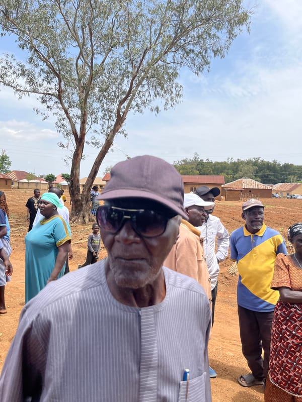 Large crowd gathers in rural Nigerian communities with police present
