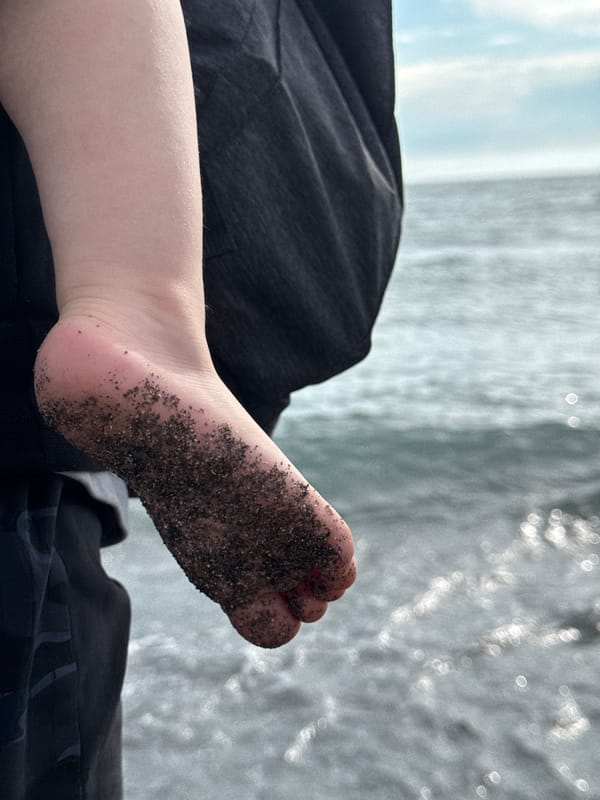 Family beach day documented in Sochi, Russia