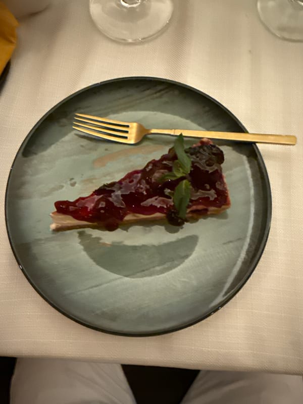 Diner documents three-course meal in Dobrich, Bulgaria restaurant