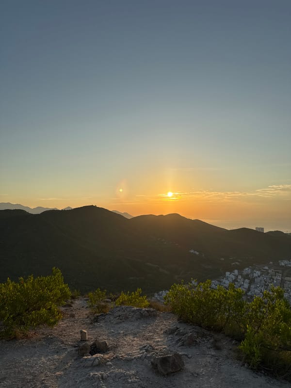Sunset views from the hills above Nha Trang's coastline