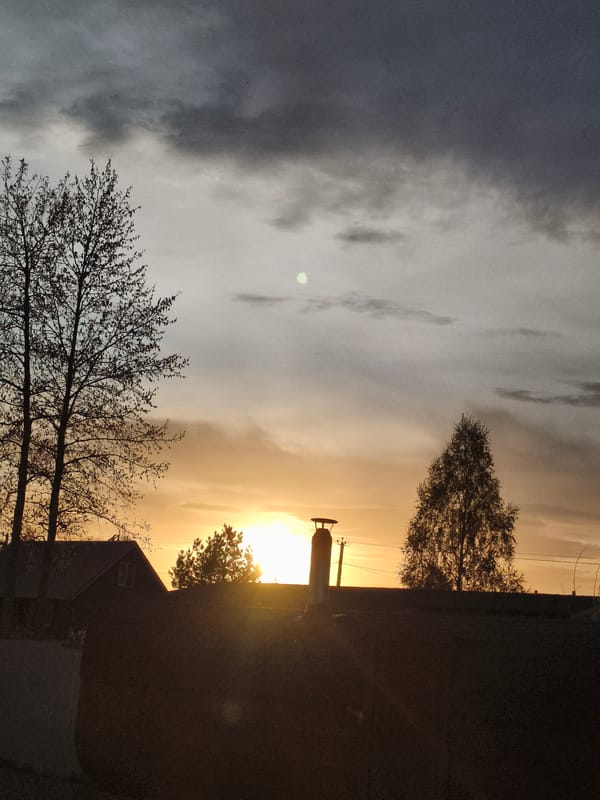 Everyday moments captured in Russian village during afternoon