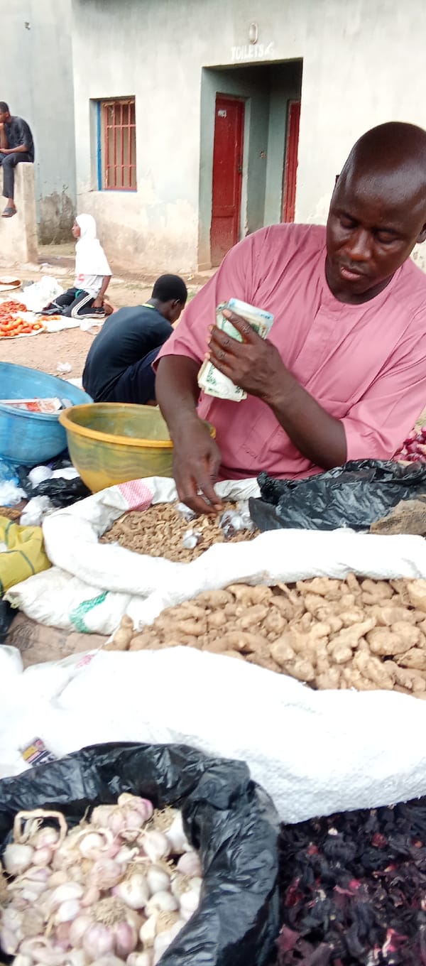 Routine afternoon market activity documented in Akwanga, Nigeria