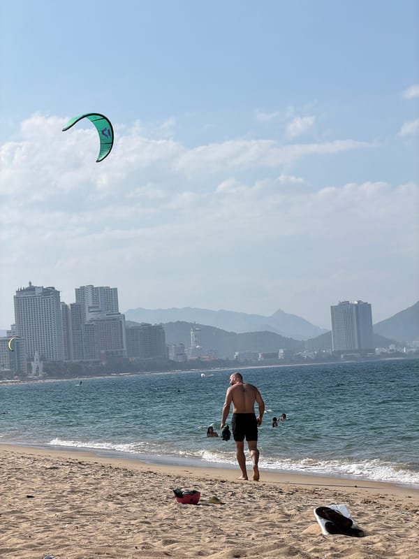 Morning beach scenes documented at Nha Trang Ward Vietnam