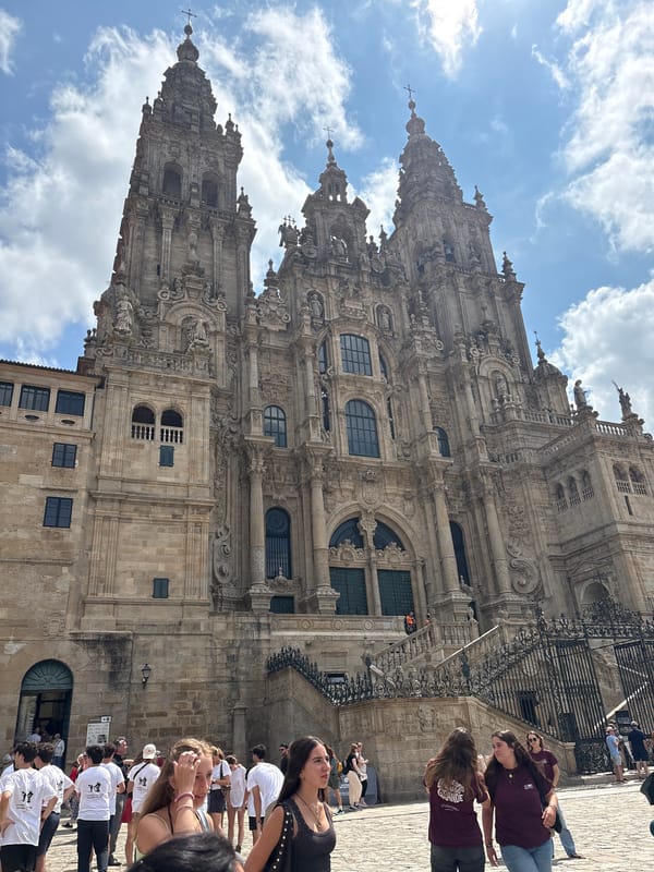 Around the cathedral in Santiago de Compostela on a July morning