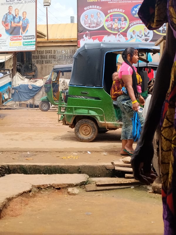 Daily street life documented in Umuode, Nigeria