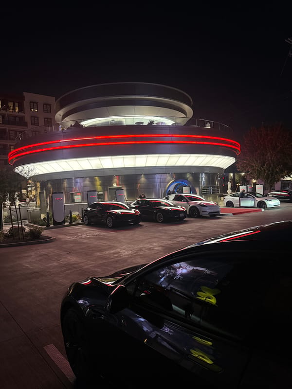 Tesla Supercharger Station Activity Documented in West Hollywood