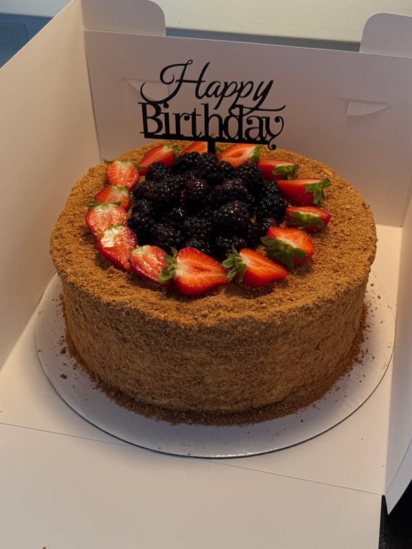Birthday cake celebration captured in Gatineau, Canada