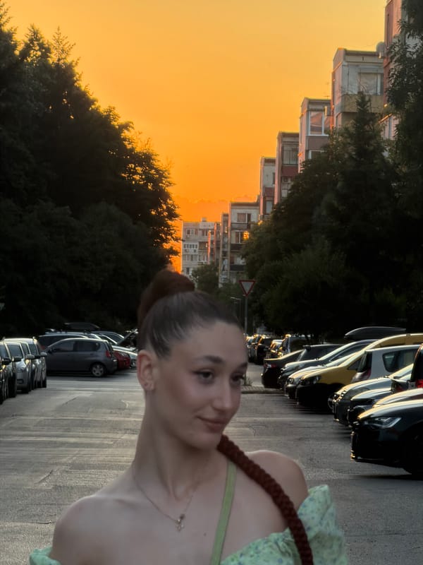 Sofia streets, Brutalist architecture, and a subway at golden hour