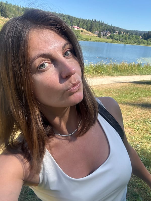 Sunny morning at a lakeside spot in Lamoura, France