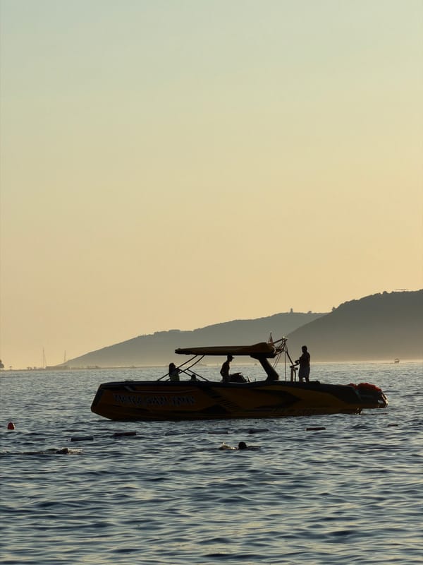 Boreti beach buzzing with watersports and sunset crowds