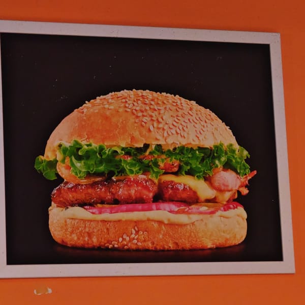 Interior food-themed decorations documented in Rostov restaurant or cafe