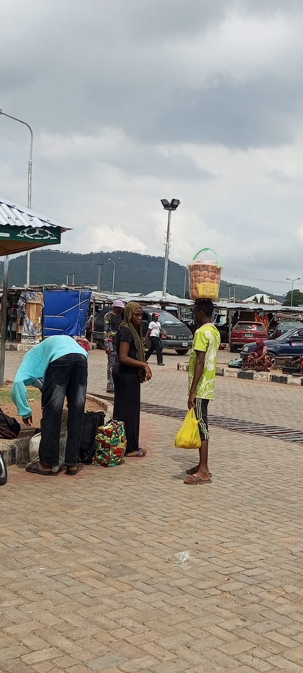 Morning street life captured in Lokoja Nigeria marketplace area