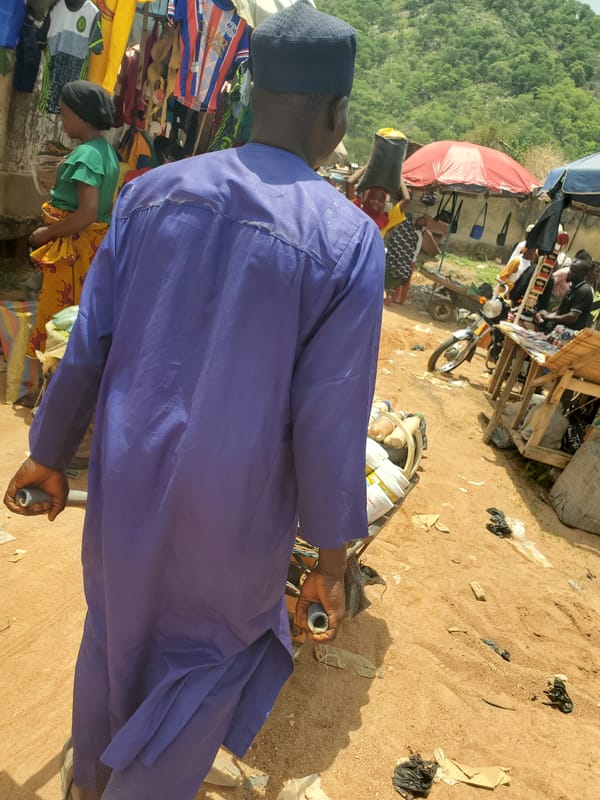 Daily market activity documented in Mararaba, Nigeria marketplace