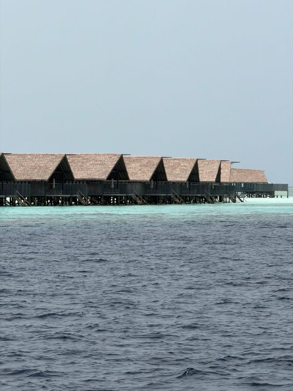 Morning scenes captured in Guraidhoo, Maldives show construction and tourism
