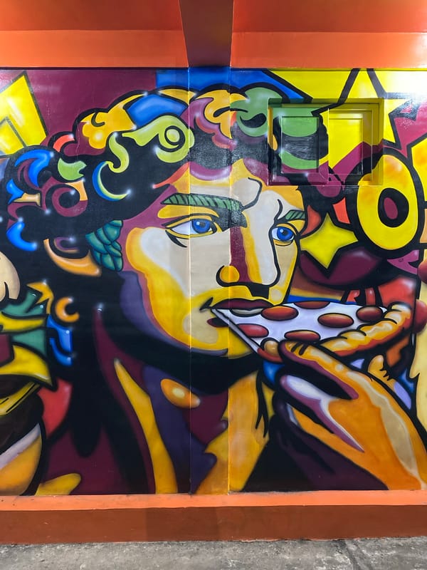 Street art and nighttime moments documented in Tinaquillo, Venezuela