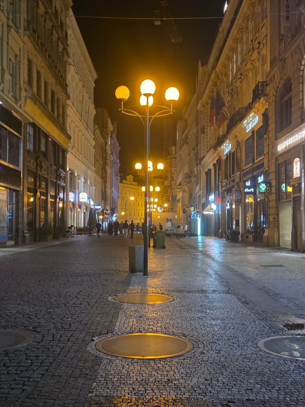 Evening walking tour documented across Prague's historic landmarks