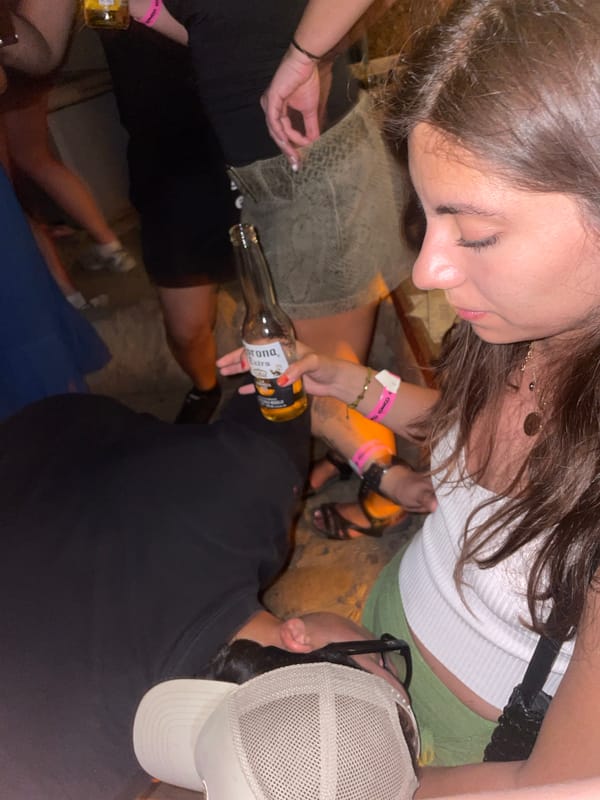 Social gathering documented at Puerto Escondido nightlife venue