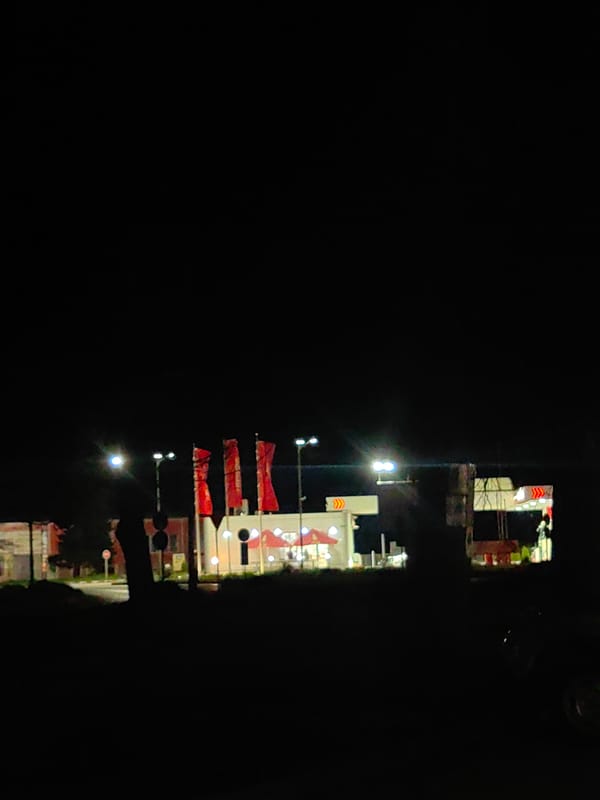 Dusk to night transition documented across Sevlievo, Bulgaria