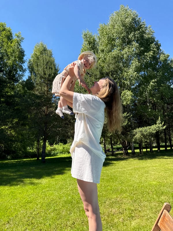 Family enjoys sunny morning activities in Копнино, Russia