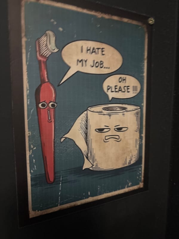 Cartoon of anthropomorphic household objects displayed in Varna