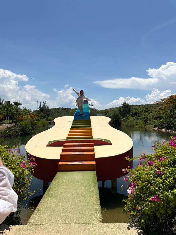 Morning stroll through a garden park in Hoa Thang, Vietnam