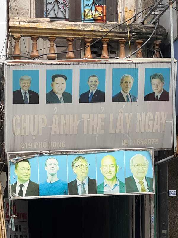 Photo studio displays US Presidents' portraits in Hanoi