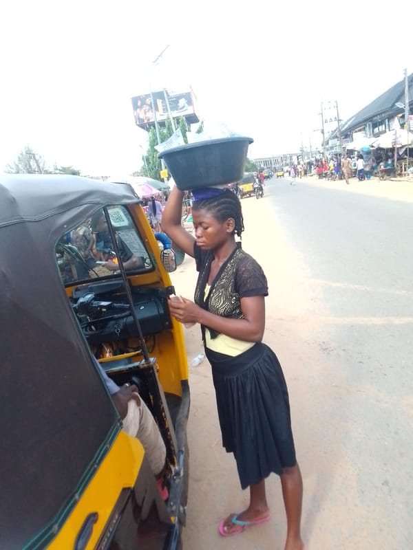 Morning market activity documented in Egbagu, Nigeria