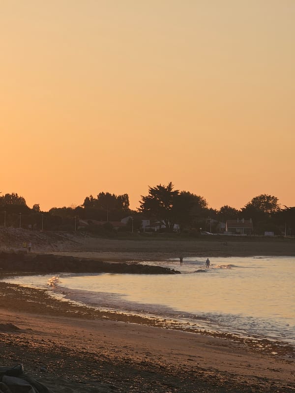 Sunset memories captured at La Brée-les-Bains beach, France
