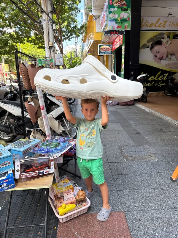 A quiet morning in Nha Trang — food, flowers, and city views
