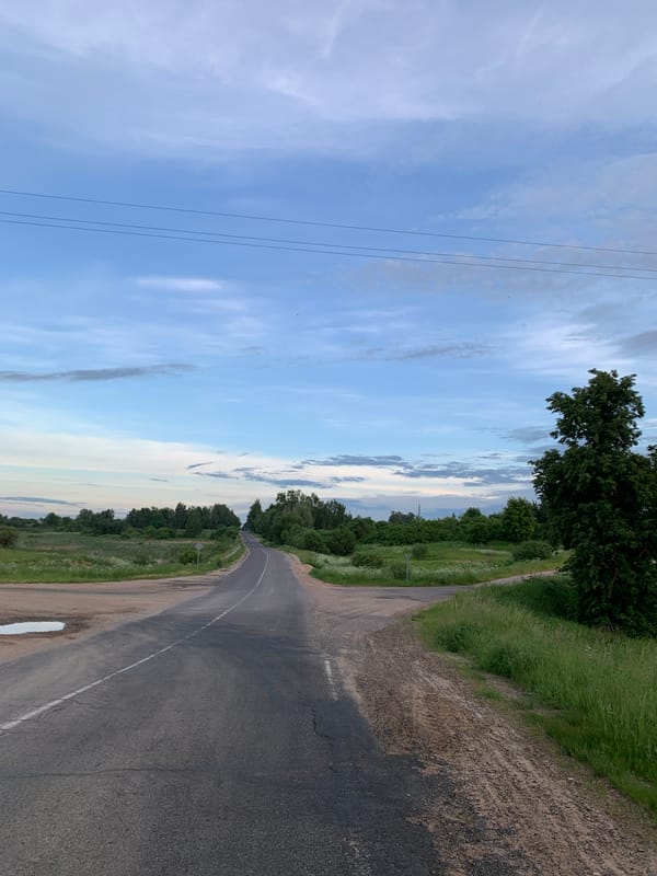Rural Belarus village life documented during evening hours