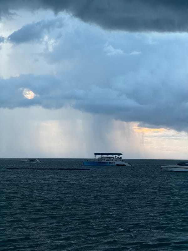 Sailing yacht and beach scenes off Baan Bang Rak, Koh Samui