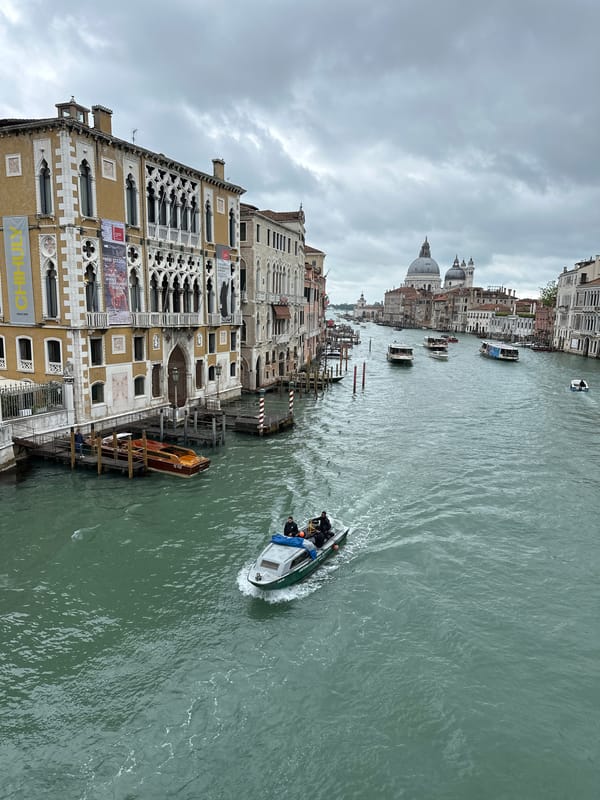 Venice Grand Canal documented under cloudy afternoon skies
