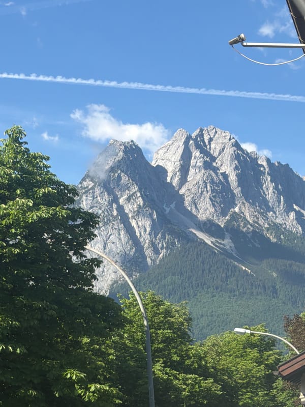 Mountain vista views from multiple angles on clear morning