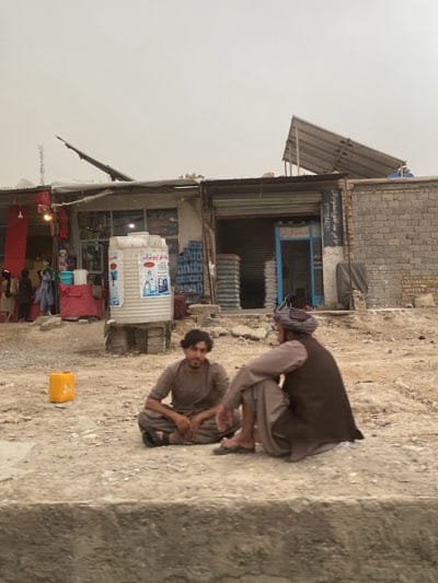 Daily life scenes captured in Kandahar neighborhood