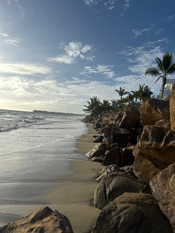 Sunny beach day documented in Cabarete, Dominican Republic