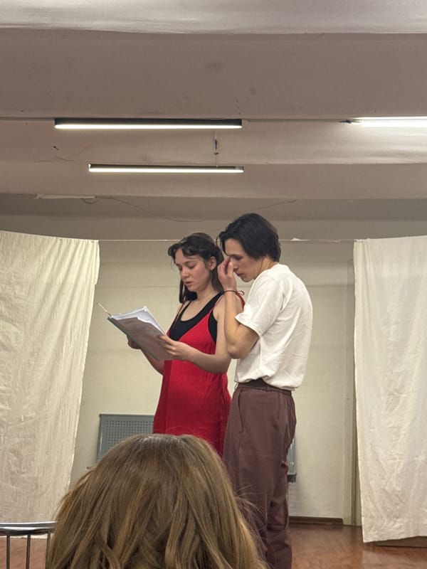 Couple observed in intimate indoor moment in Moscow