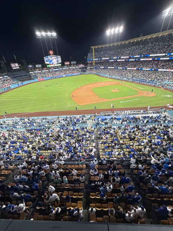 Night baseball game draws packed crowd at Dodger Stadium