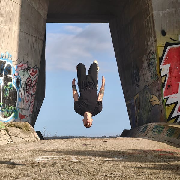 Early morning backflip performance captured across Varna, Bulgaria locations