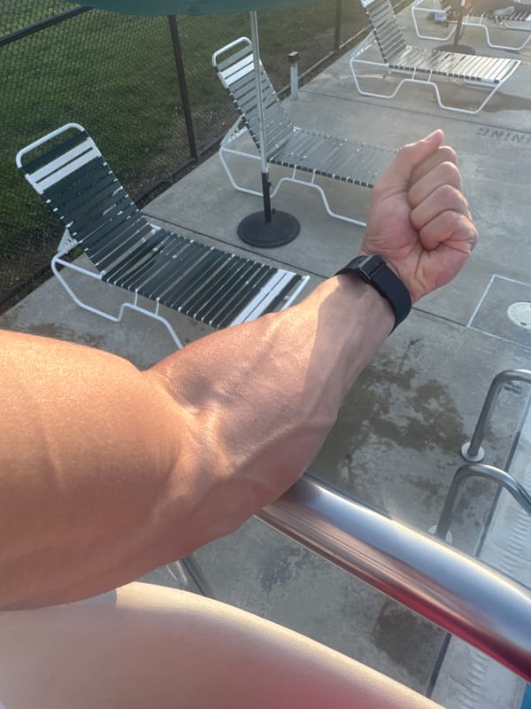 Lifeguard spends evening hours at residential pool area
