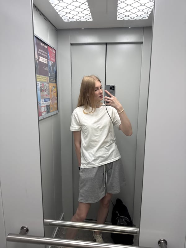 Elevator selfie moment in Perm, Russia