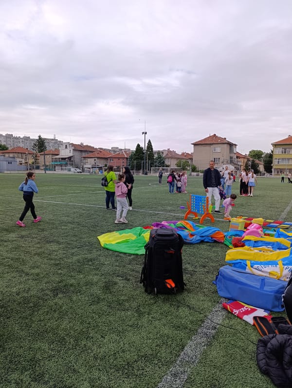 Children create mosaic art in outdoor workshop in Ruse