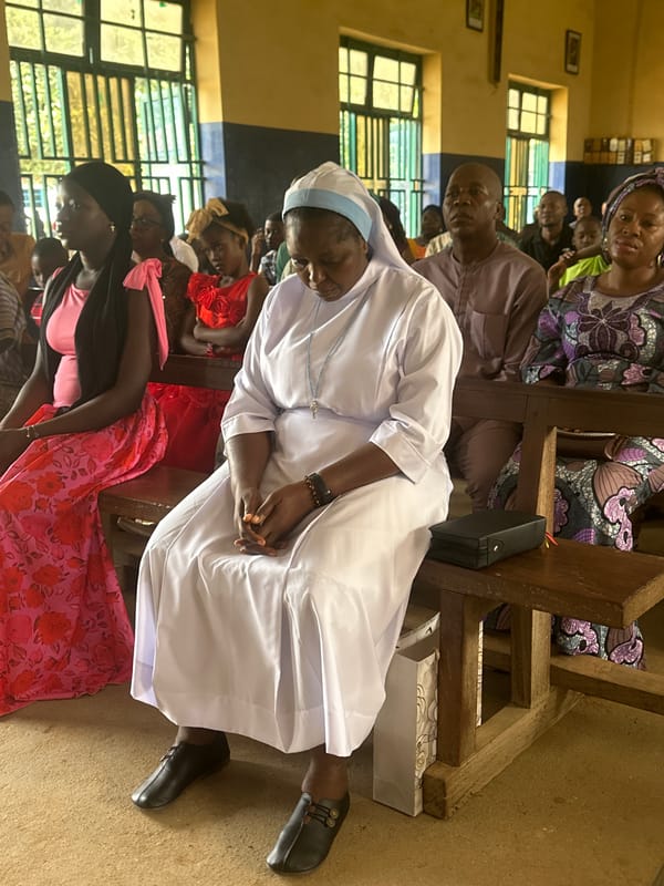 Sunday mass in session at a Catholic church in Akwanga, Nigeria