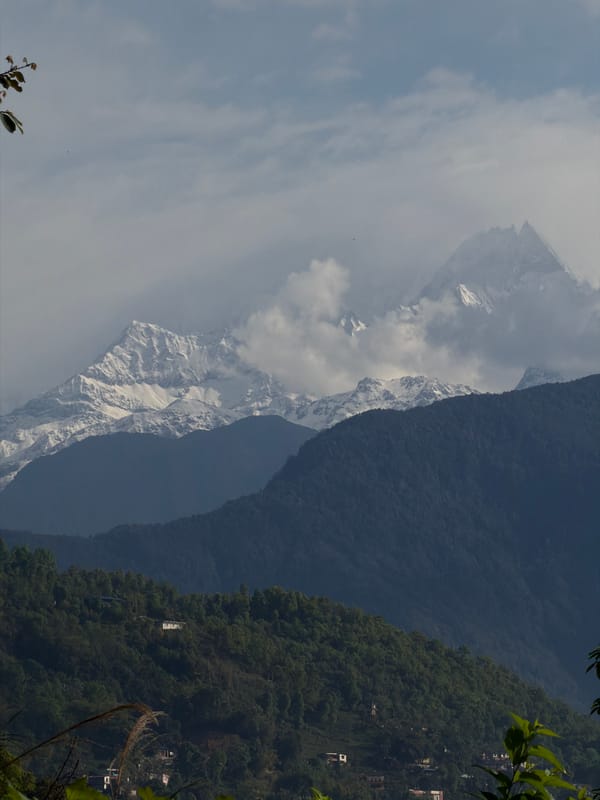 Mountain landscape documented in Pokhara, Nepal