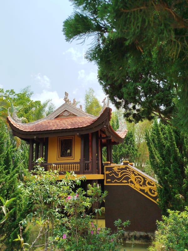 Buddhist temple complex documented in rural Vietnam villages