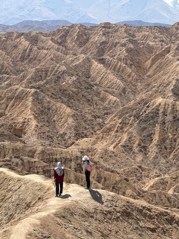 Morning hike documented through Kyrgyzstan's rugged Ak Say landscape