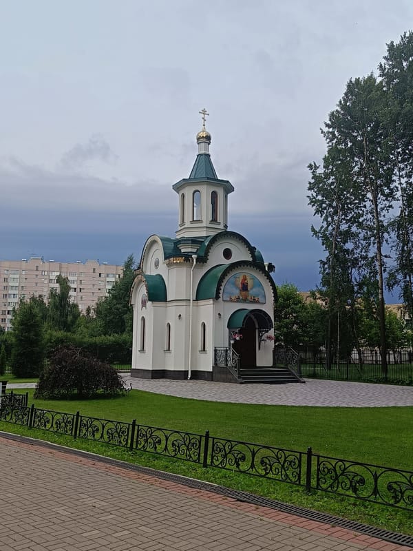 Saint Petersburg Orthodox church explored inside and out on a stormy day