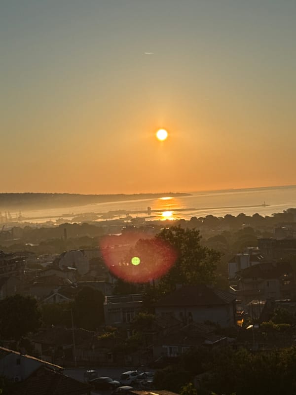 Urban dawn scenes documented across city during golden hour