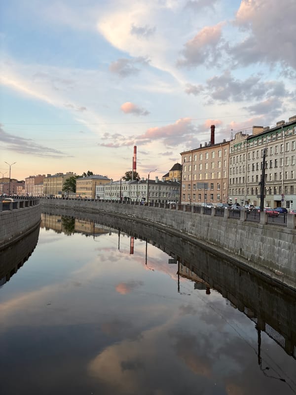 Saint Petersburg evening street scenes captured during sunset hour
