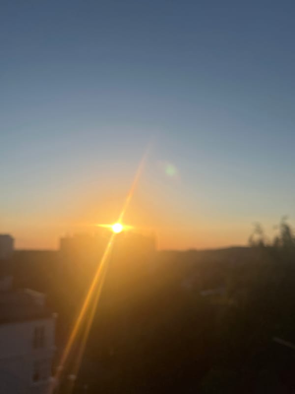 Rooftop golden hour: city sunset from multiple angles
