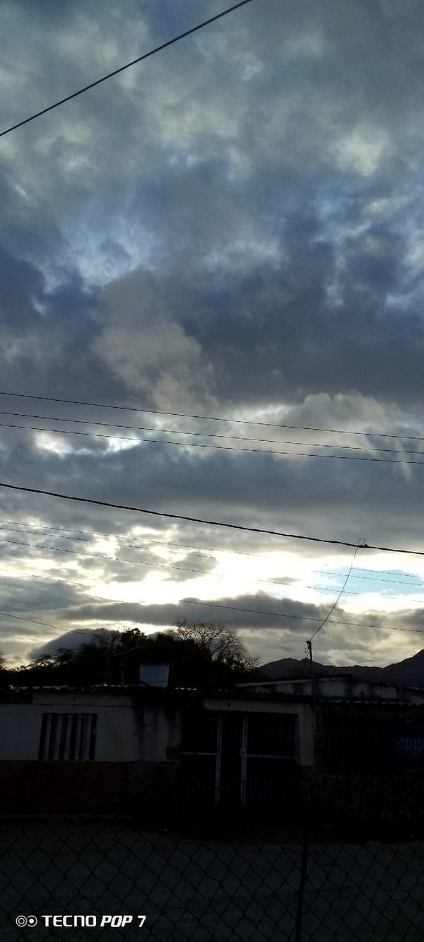 Changing clouds observed over Altagracia, Venezuela residential area